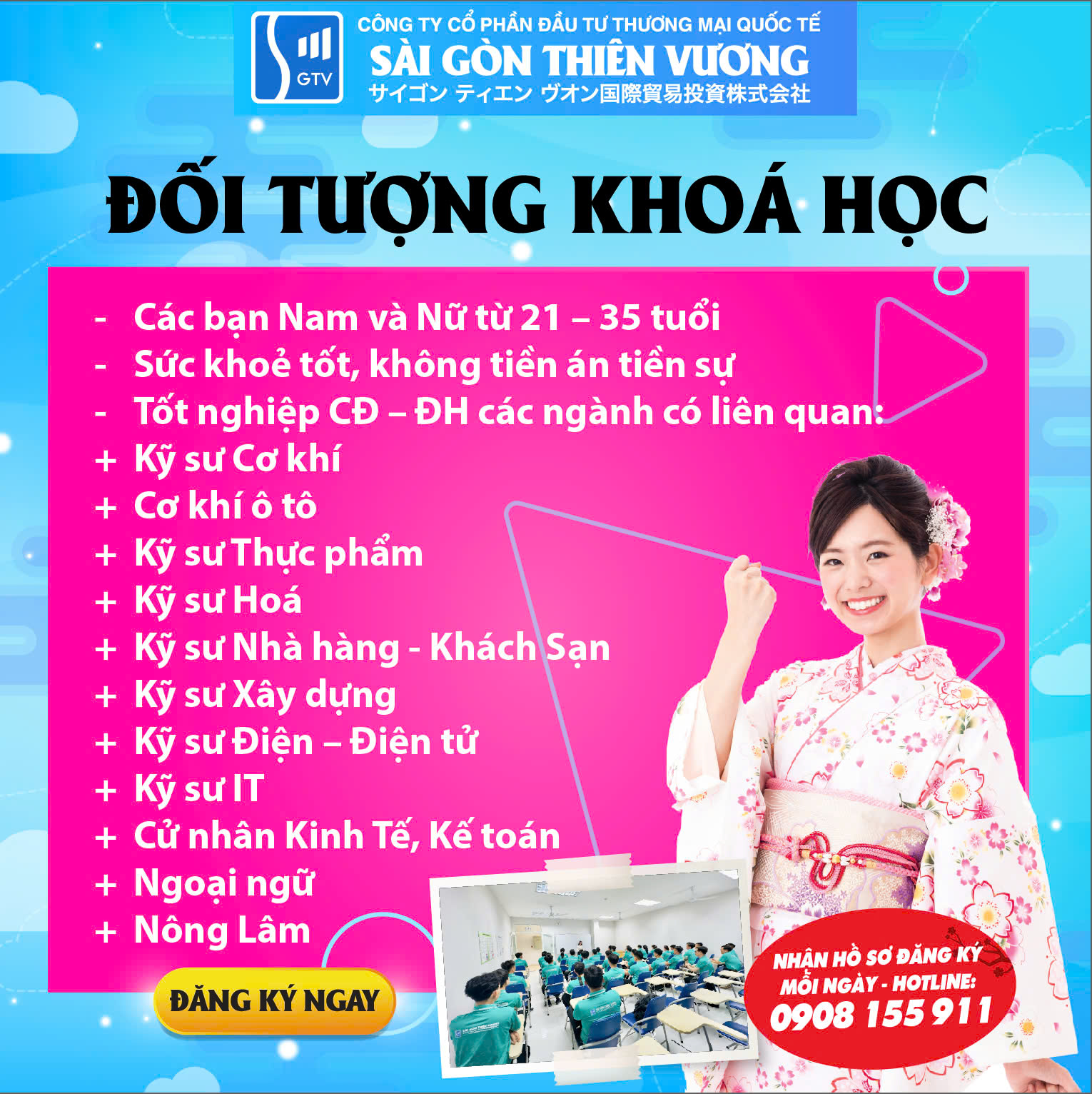 Khai giảng lớp tiếng Nhật cho học viên tham gia chương trình kỹ sư Nhật Bản