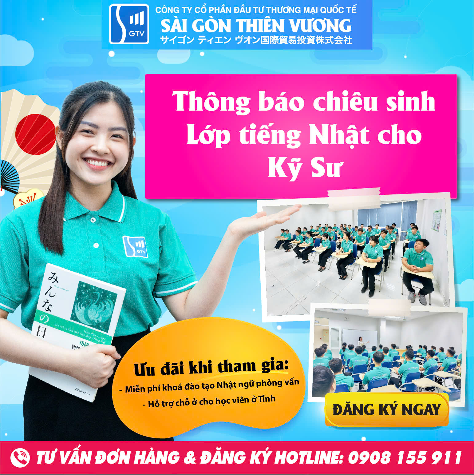 Khai giảng lớp tiếng Nhật cho học viên tham gia chương trình kỹ sư Nhật Bản